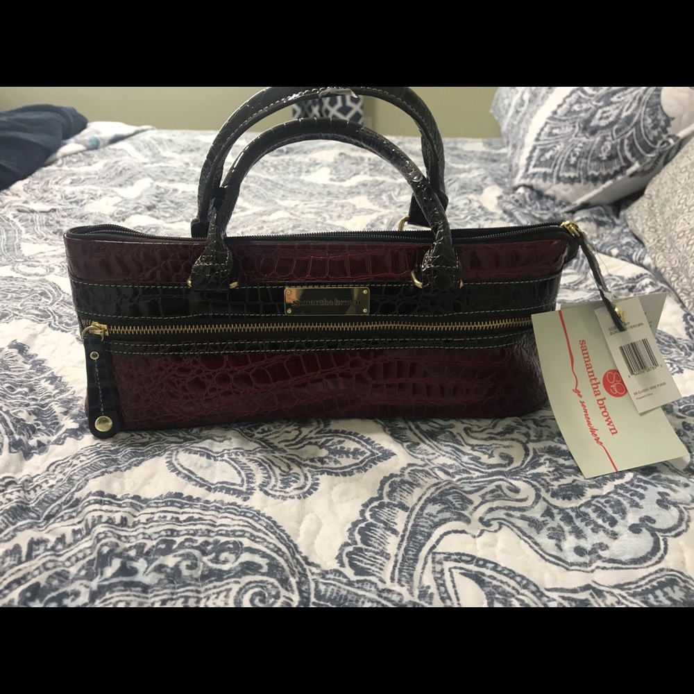 BNWT Samantha Brown Wine Handbag